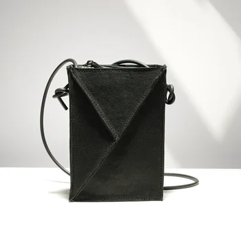 Новая минималистичная мини-сумка-ранец для мобильного телефона, повседневная сумка-ранец в форме коробки, кожаный кошелек через плечо