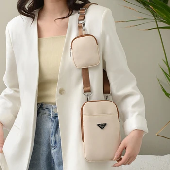 Новая модная сумка для смены мобильного телефона, сумка для карт, нейлоновая многофункциональная сумка через плечо, модный женский кошелек, мини-сумка