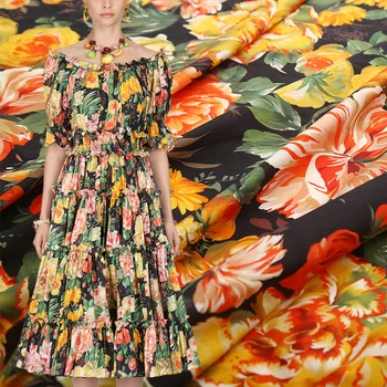 Новая одежда с цифровой печатью wind color flower ткань ручной работы 