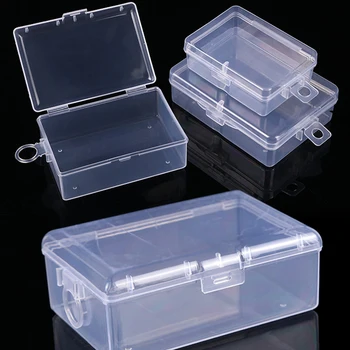 Новый Прямоугольный Прозрачный Пластиковый ящик для хранения, Полупрозрачная коробка, Упаковочная коробка, Пылезащитные, Прочные, Долговечные Настольные Органайзеры, Школьные Канцелярские принадлежности