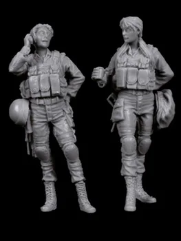 Новый Разобранный 1/35 современный набор израильских женщин-солдат из смолы DIY Игрушки Неокрашенная модель из смолы
