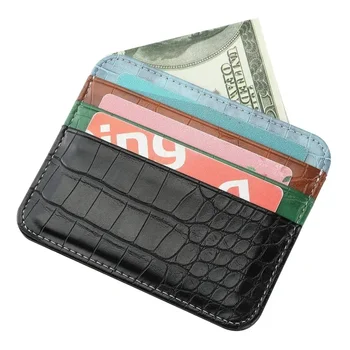 Новый тонкий мужской кошелек для монет и карточек из искусственной кожи, мужской тонкий мини-кошелек для деловых кредитных карт, маленький кошелек для карт для женщин