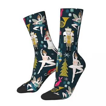 Носки Nutcracker Ballet От Andrea Lauren, мягкие чулки Harajuku, всесезонные носки, аксессуары для рождественских подарков унисекс