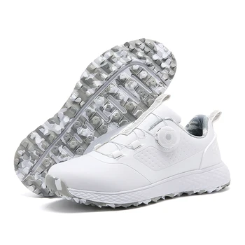 Обувь для гольфа Мужские водонепроницаемые дышащие кроссовки для гольфа Женская спортивная обувь без шипов для прогулок Спортивная обувь для гольфа на открытом воздухе 2023