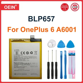 Оригинальный аккумулятор телефона BLP657 3300 мАч для OnePlus 6 A6001, высококачественные сменные литий-ионные аккумуляторы