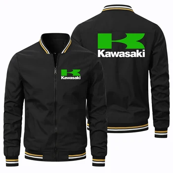 Осенне-зимняя мужская куртка Kawasaki, спортивная байкерская куртка, повседневная уличная мотоциклетная куртка на молнии, мужская одежда Kawasaki, пальто