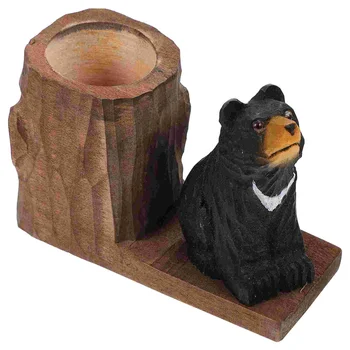 Павлин с орнаментом, черный Медведь, держатель для ручек, Изысканное украшение милой очаровательной формы, практичное для вечеринки