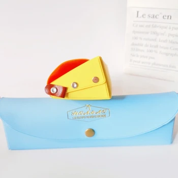 Пенал из искусственной кожи Kawaii pen pounch Красочная сумка для ручек эстетические школьные пеналы