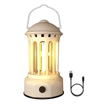 Перезаряжаемый светодиодный фонарь для кемпинга на случай перебоев в подаче электроэнергии (бежевый) Простота установки и использования