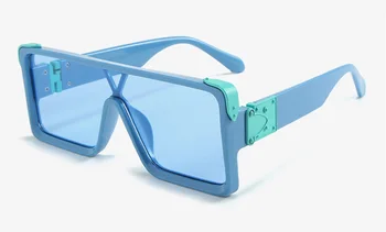 Повседневные модные Сиамские солнцезащитные очки с УФ-излучением, Новые Мужские и Женские солнцезащитные очки в квадратной оправе, Европейско-американские ретро-очки с градиентом