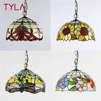 Подвесной светильник TYLA Tiffany Светодиодная лампа Современные креативные приспособления для украшения домашней столовой