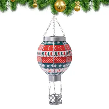 Подвесной фонарь Санта-Клауса, Рождественский декор на воздушном шаре, Рождественские украшения на солнечных фонарях, Светодиодный декор для вечеринки в саду