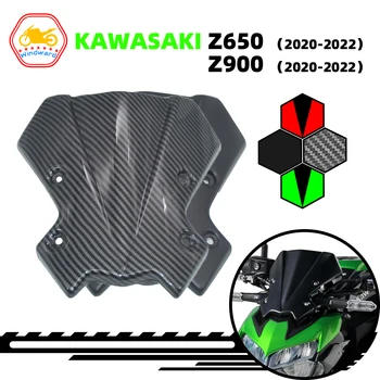 Подходит для KAWASAKI Z650 2020 2021 2022 Z900 20-22 Аксессуары Для мотоциклов Спортивный Карбоновый носовой обтекатель Лобовое Стекло Козырек Ветровое Стекло