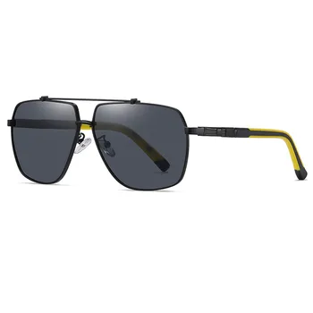 Поляризованные Солнцезащитные очки Легкая Модная Защита от солнца в большой металлической оправе