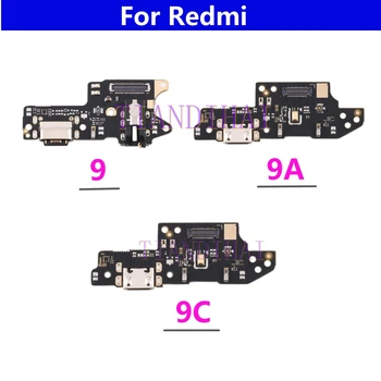 Порт USB-док-станции для зарядки, розетка, штекерный разъем, плата для зарядки с микрофоном, гибкий кабель для Xiaomi Redmi 9 9C 9A