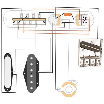 Предварительно подключенная панель управления гитарой в сборе, заряженный трехпозиционный переключатель скоростей, двухтактный потенциометр, отличные ручки регулировки скорости CTS Pot