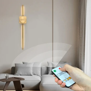 Прикроватный дизайнерский скандинавский настенный светильник для прохода в коридор, перезаряжаемый и съемный настенный светильник, простая индивидуальность, настенный светильник для прохода в спальню