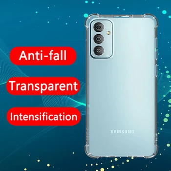 Прозрачный чехол для Samsung Galaxy F23, противоударный чехол с воздушной подушкой, прозрачный чехол для телефона с мелким отверстием, защита объектива от падения.