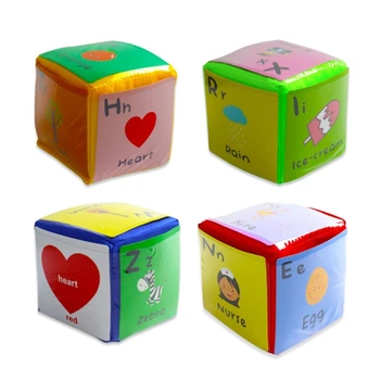 Прямая поставка, 4 шт., игральные кубики с карточками, пенопластовый кубик для раннего обучения детей