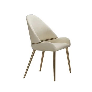 Прямые поставки с фабрики Обеденные стулья белого цвета Современная мебель для столовой Обеденные стулья из искусственной кожи высшего качества