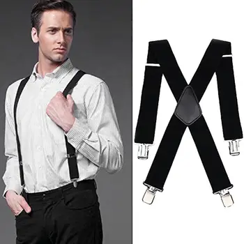 Регулируемая эластичная скоба на подтяжках Мужские брюки с застежкой X-Back, широкие подтяжки, ремешок