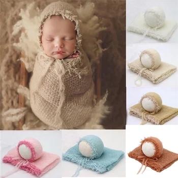 Реквизит для фотосъемки новорожденных Одеяло Мохеровая обертка Для пеленания Фон для фотосессии Младенцев Аксессуары для фотосессии