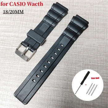 Ремешок для часов Casio F-91W 18 мм 20 мм Силиконовый ремешок для F105 F108 A158W A168 AE1200 AE1300 Сменный ремешок для часов из ПВХ