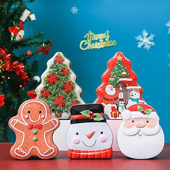 Рождественские Пряничные коробки для конфет Веселое Рождественское украшение для дома Коробка новогодних подарков Рождественские украшения