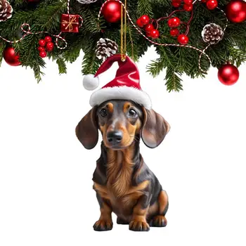 Рождественские украшения для собак Рождественские подарки для любителей собак Украшения для собак для автомобилей Рождественские украшения на тему собак Реалистичный акрил