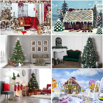 Рождественские фоны, украшение интерьера комнаты, дома, фотография На заказ, Рождественская елка, камин, Праздничная вечеринка, фоны для фотобудки