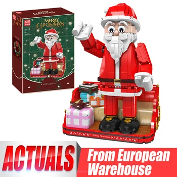 Рождественское украшение Mould King 10072, строительный блок, модель Санта-Клауса, игрушки, наборы конструкторов, Детские Рождественские подарки