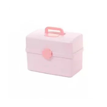 Розовая коробка для хранения детских аксессуаров для волос, многослойная коробка для хранения аксессуаров для волос (очень большая)
