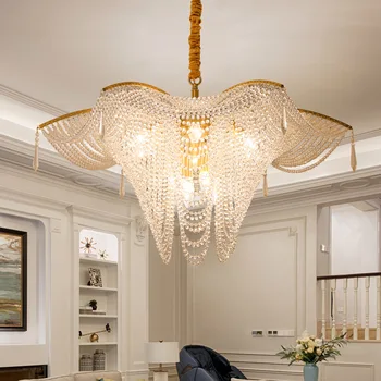 Роскошные подвесные светильники Crystal Butterfly 2023, Новые современные дизайнерские светодиодные подвесные светильники Lustre для потолка, домашнего декора для гостиной