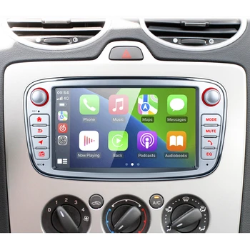 Серебристый автомобильный мультимедийный плеер Android CarPlay Radio для Ford Focus S-Max Mondeo 9 Galaxy C-Max GPS Навигация Видео Стерео DSP