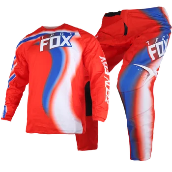 Синий / красный / белый трикотажные брюки 180 Toxsyk Комплект комбинированного снаряжения MX MTB DH Комплект одежды для мотокросса