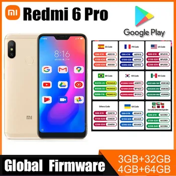 смартфон xiaomi Redmi 6 Pro Snapdragon 625 Пикселей 4000 мАч