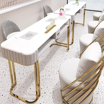 Современный изысканный стол для маникюра, Белый Туалетный столик, коммерческая Настольная станция Nailtech, Салон красоты, мебель для маникюрного салона CY50NT