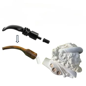 Специальная ручка для трубки из смолы для Сепиолита, Мундштук для табачной трубки, держатель для хвоста, Аксессуары для курения, Расходные материалы