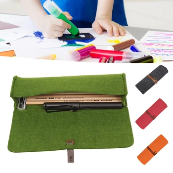 Сумка для фломастеров Портативный пенал для карандашей большой емкости, сумка для хранения карандашей для девочек, коробка для канцелярских принадлежностей для мальчиков, школьные принадлежности для студентов