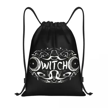 Сумка на шнурке Witch Tripple Moon Женская Мужская Складная спортивная сумка для спортзала, рюкзаки для покупок