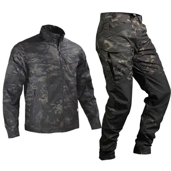 Тактические куртки Мужские камуфляжные армейские брюки в стиле милитари, мужские ветровки, костюмы для охоты, армейская куртка для тренировок в страйкболе на открытом воздухе
