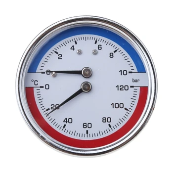 Термоманометр Температуры Котла и Манометр Давления 0-120 ℃ 0-10 Бар Для Измерения Температуры- для Челнока С Подогревом пола