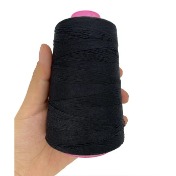 Толстая черная ткацкая нить из 100% полиэстера для изготовления парика, шитья, утка для наращивания волос, Швейная нить для женщин