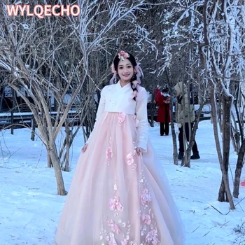 Традиционная Корейская Одежда Платье Ханбок Женский Придворный Национальный Костюм Ханбок Mujer Танец Косплей Выступление Свадебный Набор 한복