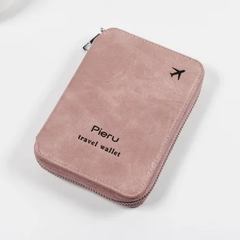 Трансграничная многофункциональная RFID-противоугонная щетка, держатель для паспорта, сумка для сертификатов, дорожный чехол для хранения на молнии, сумка для паспорта