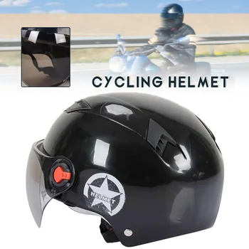 Универсальные мотоциклетные шлемы, дышащие легкие шлемы для женщин, Мужские противоударные Легкие шлемы с защитными очками