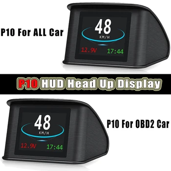 Универсальный Автомобильный HUD Head Up Дисплей Цифровой GPS Спидометр TFT ЖКДисплей с Тестом Ускорения Отображает Скорость P10 GPS для Всех автомобилей