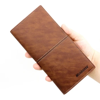 Универсальный длинный мужской кошелек-клатч из искусственной кожи, повседневный кошелек для кредитных карт, портмоне для монет
