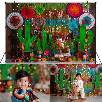 Фоновые рисунки для вечеринки в Мексике, Фотосъемка детского торта, Маскарад, День рождения, Мексиканский карнавал, Нахальные фоны Сомбреро.