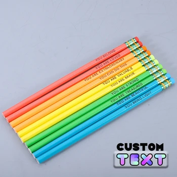 цветные карандаши 10шт Профессиональные масляные деревянные Мягкие акварельные карандаши Бесплатная настройка для школьных принадлежностей для рисования эскизов